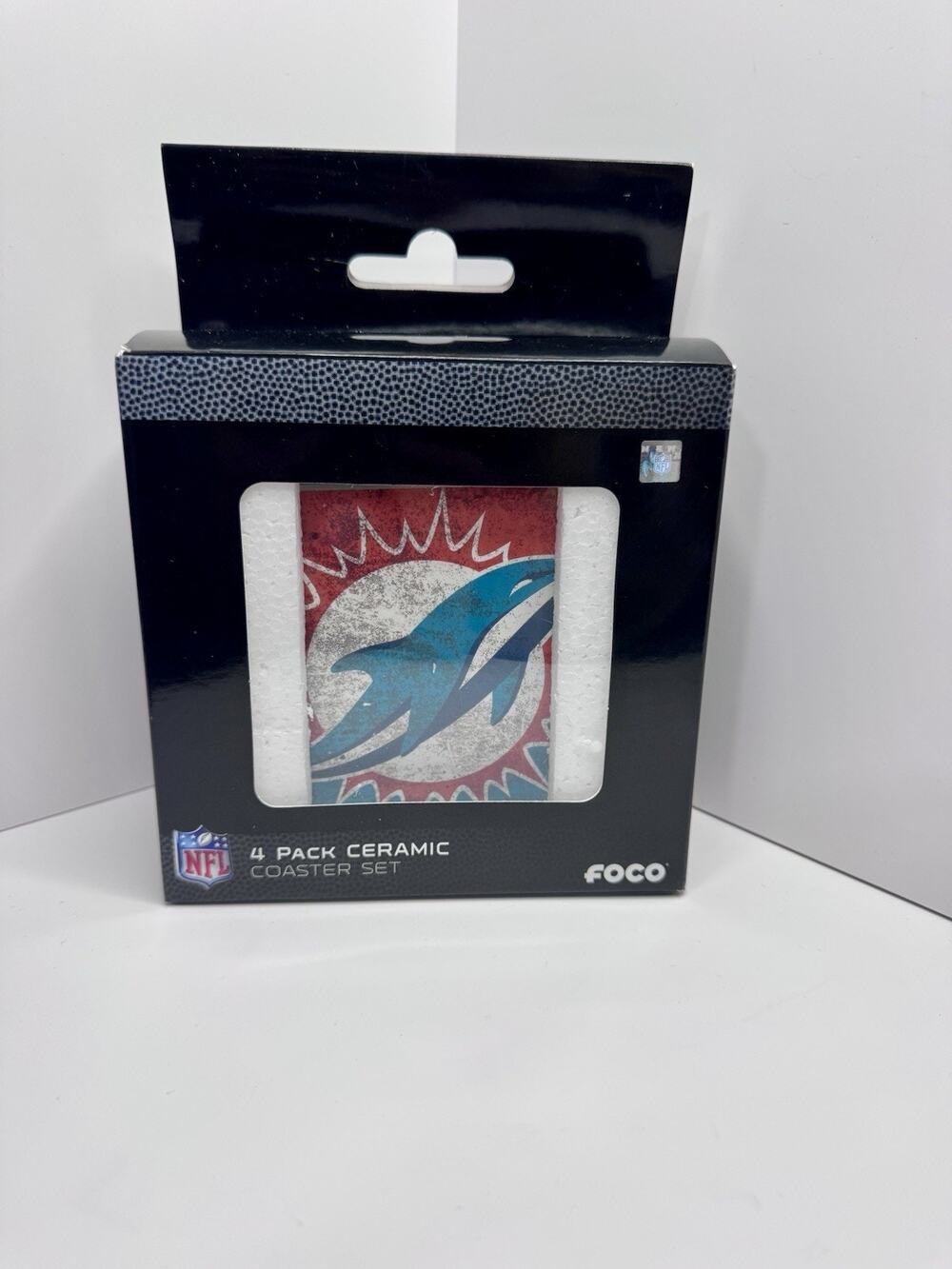 Miami Dolphins Coaster Foco Ceramic Coaster Set Of 4